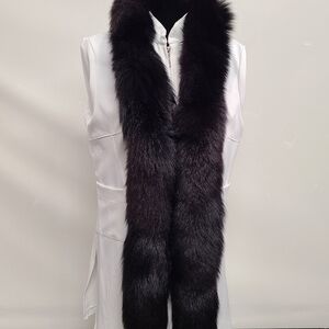 6.25 ft Black Fur Shall/Scarf